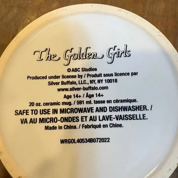 The Golden Girls White and Mint Green Squad Goals Mug 20oz ABC Studios - Picture 7 of 10